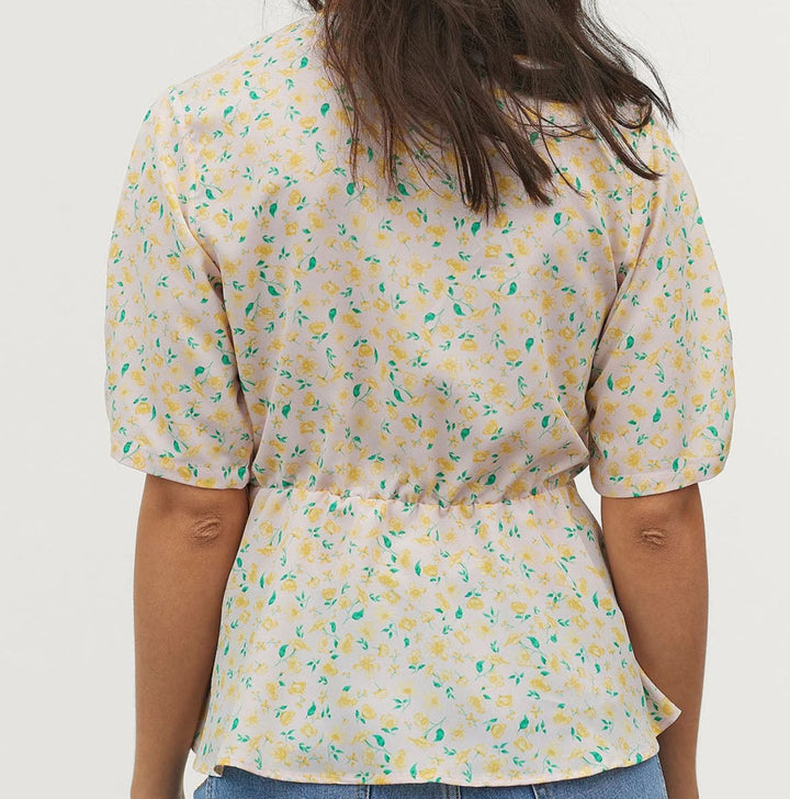 Women's Floral V-Neck Wrap Top