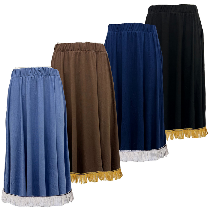 Plain Circle Midi Skirt with Pockets (3 Colors)