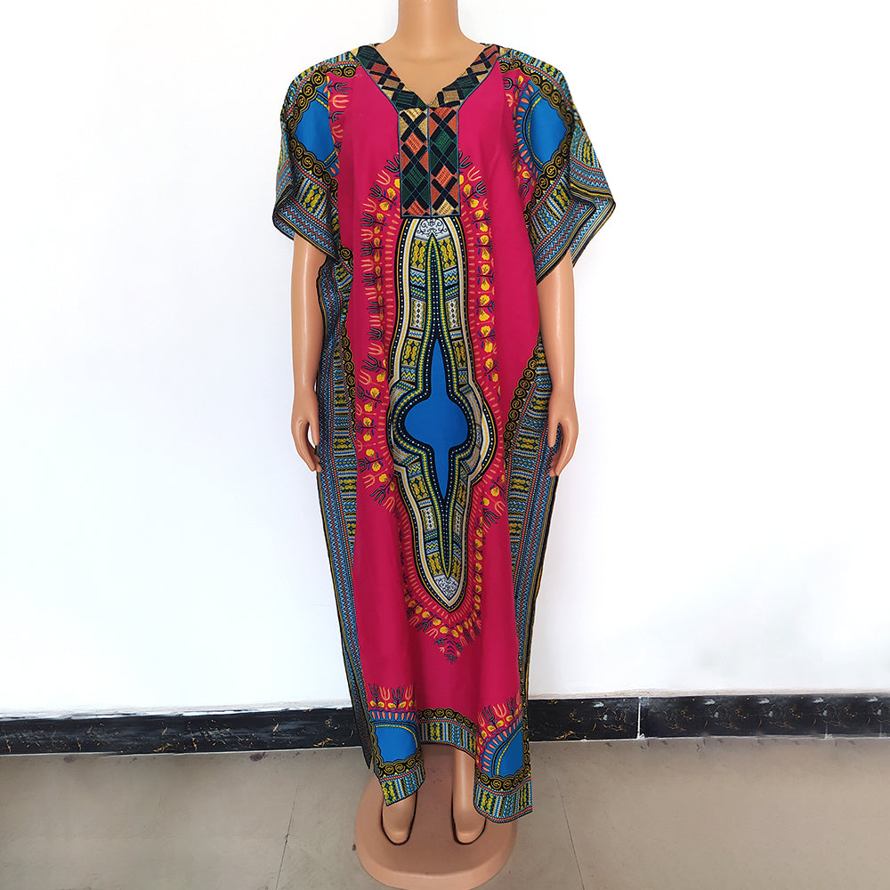 Multicolor Tribal Print Kaftan