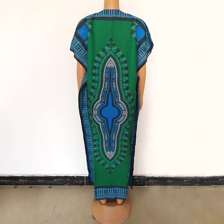 Multicolor Tribal Print Kaftan