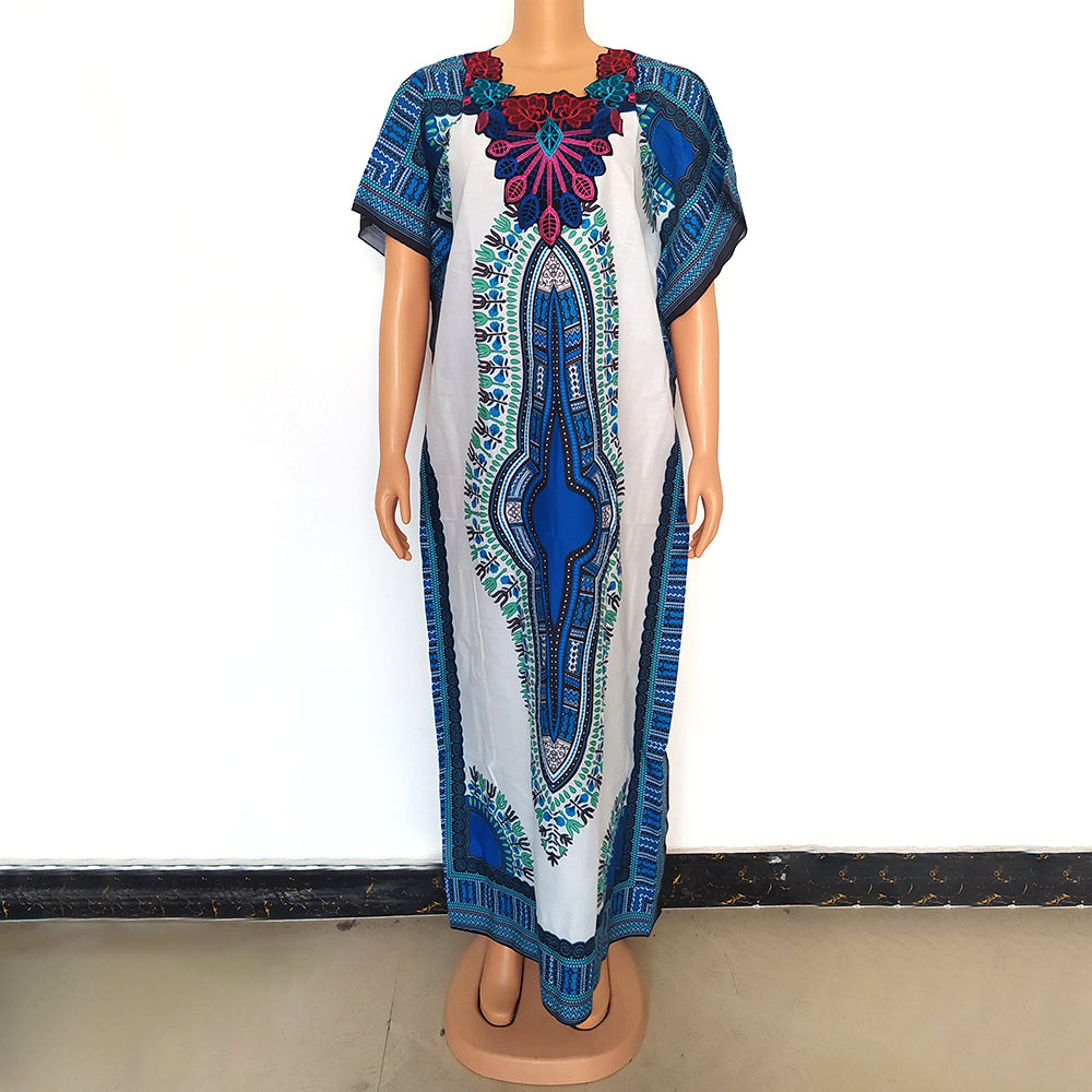 Multicolor Tribal Print Kaftan