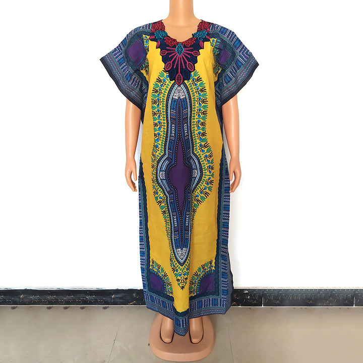 Multicolor Tribal Print Kaftan