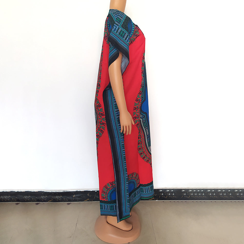 Multicolor Tribal Print Kaftan