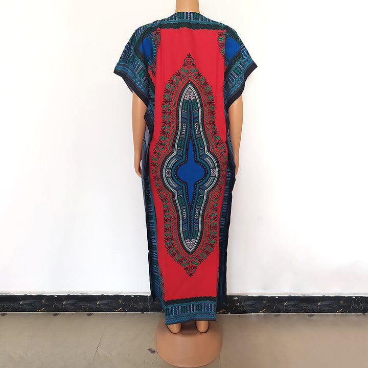 Multicolor Tribal Print Kaftan