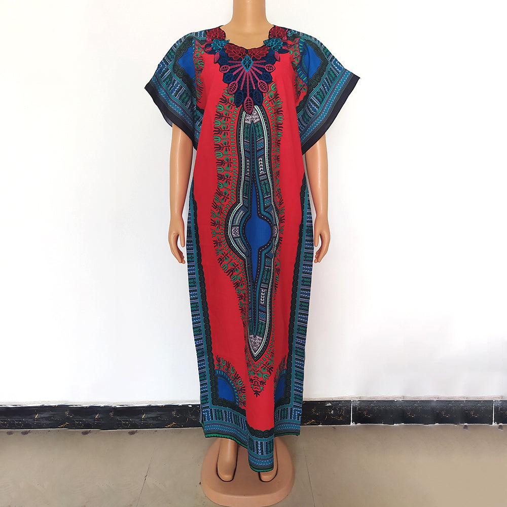 Multicolor Tribal Print Kaftan