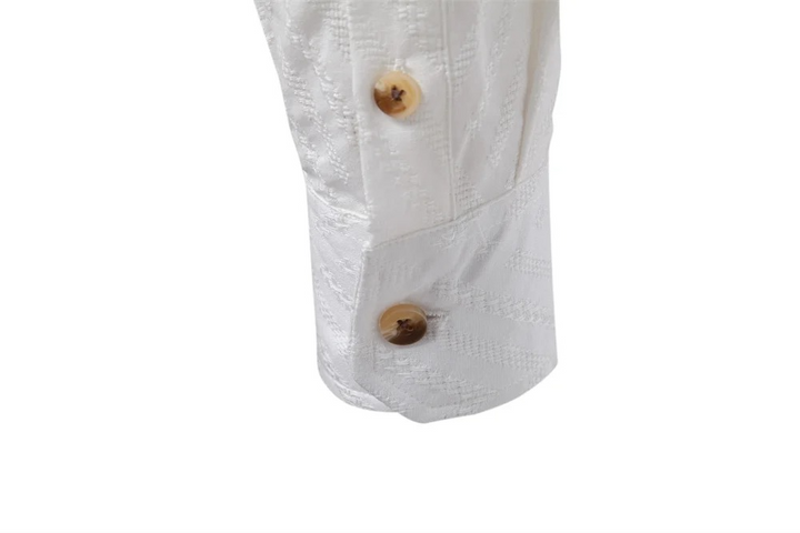 100% Cotton Textured Half Button Shirt with Fringes