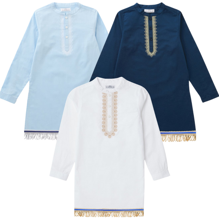 Boys 100% Cotton Feast Day Shirt with Fringes (BUY 2+ GET 20% OFF)