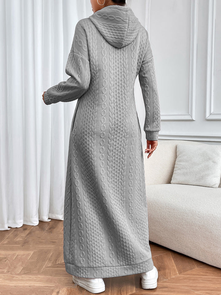 Knitted Sweatshirt Hooded Dress with Pockets (BUY 2 GET 30% OFF)