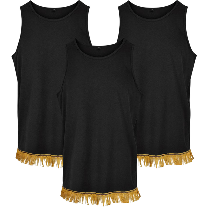 Men's Fringed Loose Fit Tank Tops 3 Pack Bundle