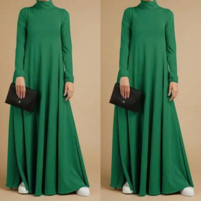 Turtleneck Maxi Dress with Pockets - Free Worldwide Shipping- Sew Royal US