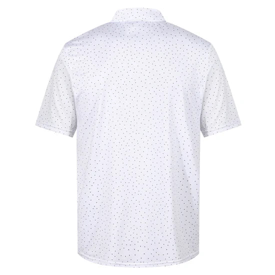 Men's Dot Print Polo Shirt with Fringes