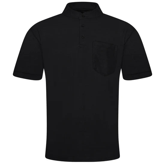 Men's Henley Collar Polo Shirt with Fringes