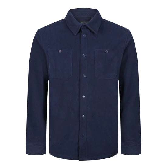 Men's Fleece Overshirt with Fringes