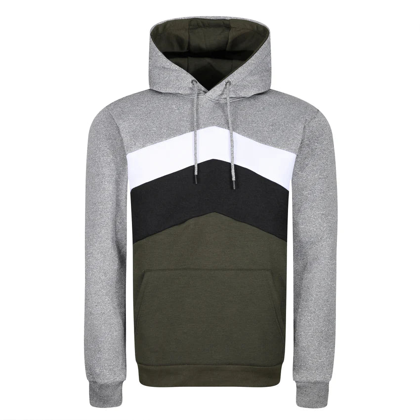 Men's Color Block Hoodie with Fringes