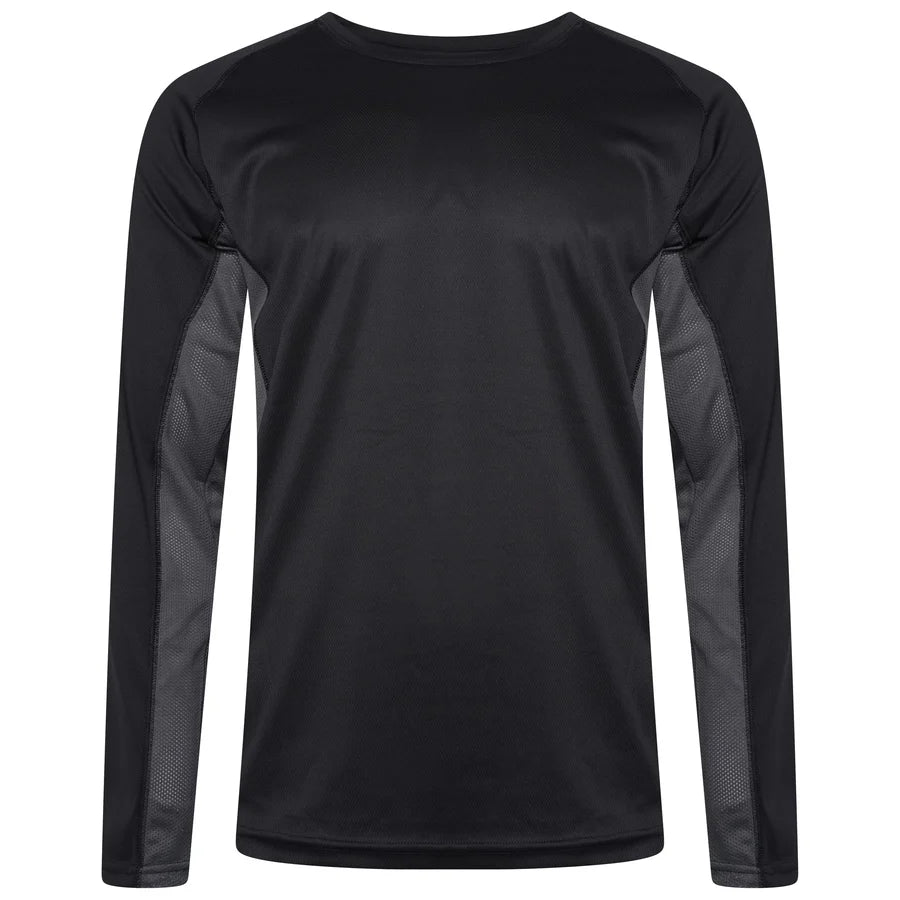 Men's Contrast Fitness Long Sleeve with Fringes