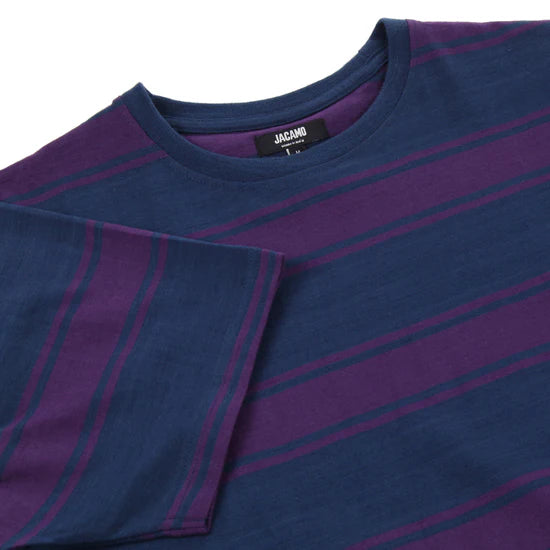 Men's Wide Stripe T-Shirt with Fringes