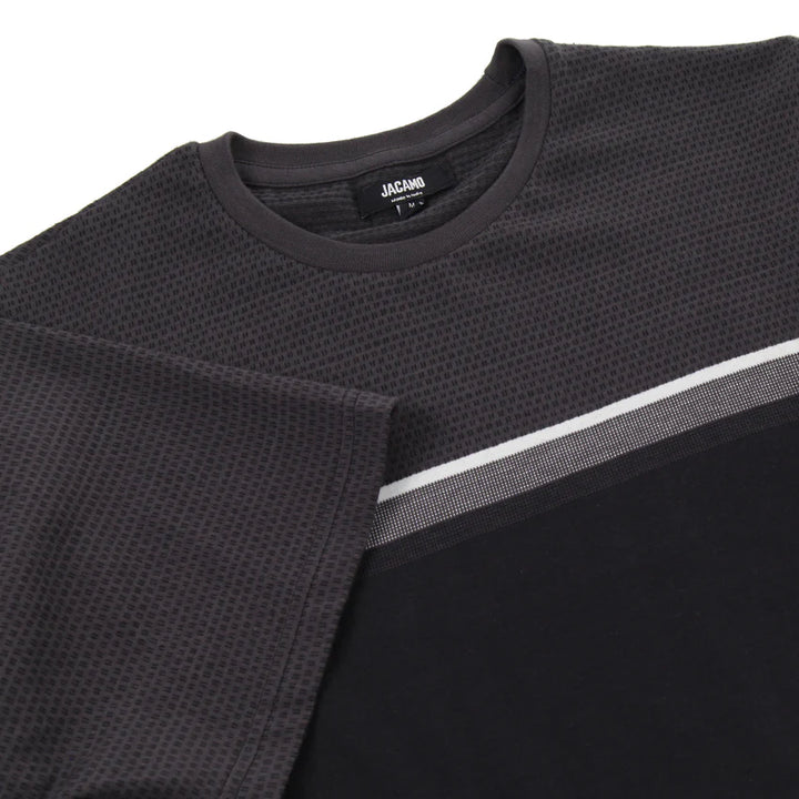 Men's Colourblock T-Shirt with Fringes