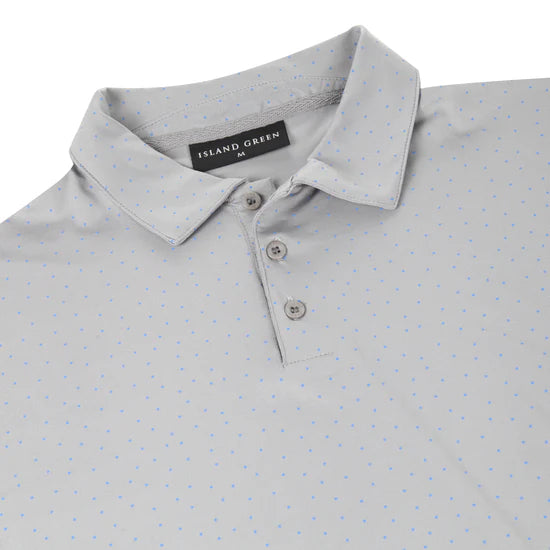 Men's Dot Print Polo Shirt with Fringes