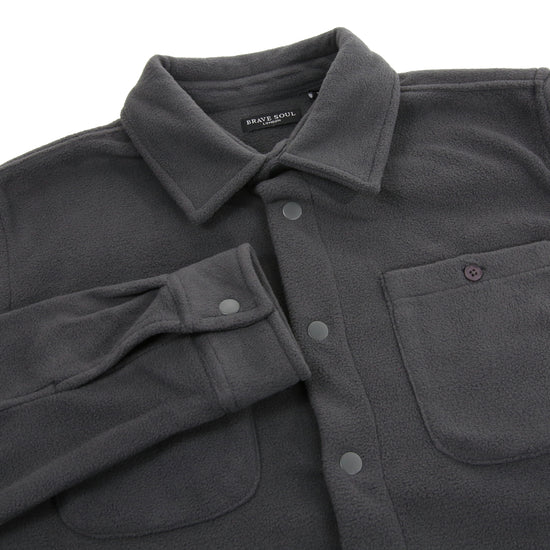 Men's Fleece Overshirt with Fringes