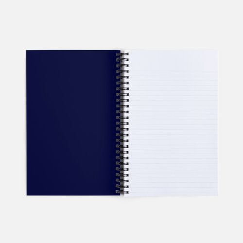 Navy Seek Ye Spiral-Bound Notebook