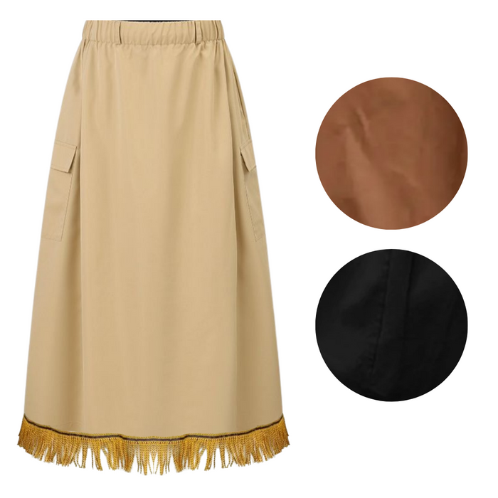 ISRAELITE Oversized Cargo Midi Skirt with Pockets