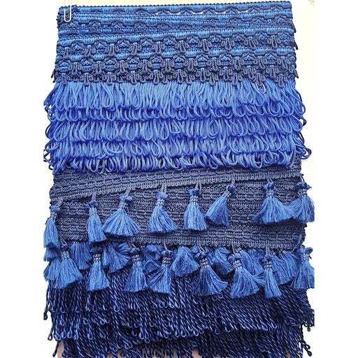 20m Assorted Navy Fringe Bundle - Free Worldwide Shipping- Sew Royal US