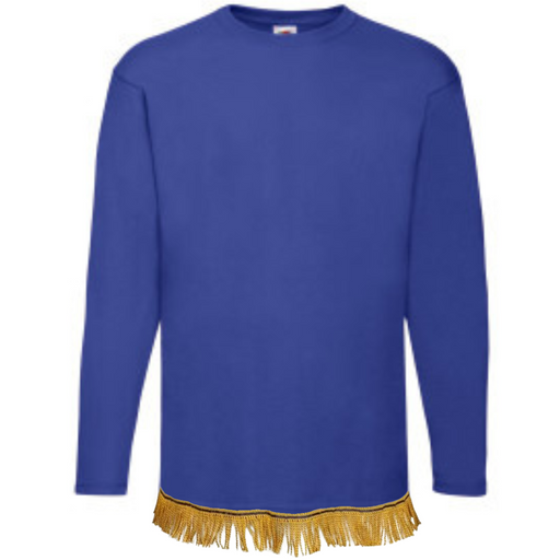 Men's Plain Long Sleeve Fringed T-Shirt - Free Worldwide Shipping- Sew Royal US