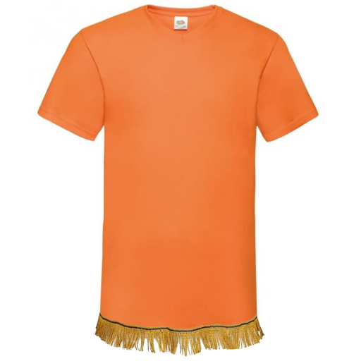 Men's Plain V-Neck Fringed T-Shirt - Free Worldwide Shipping- Sew Royal US