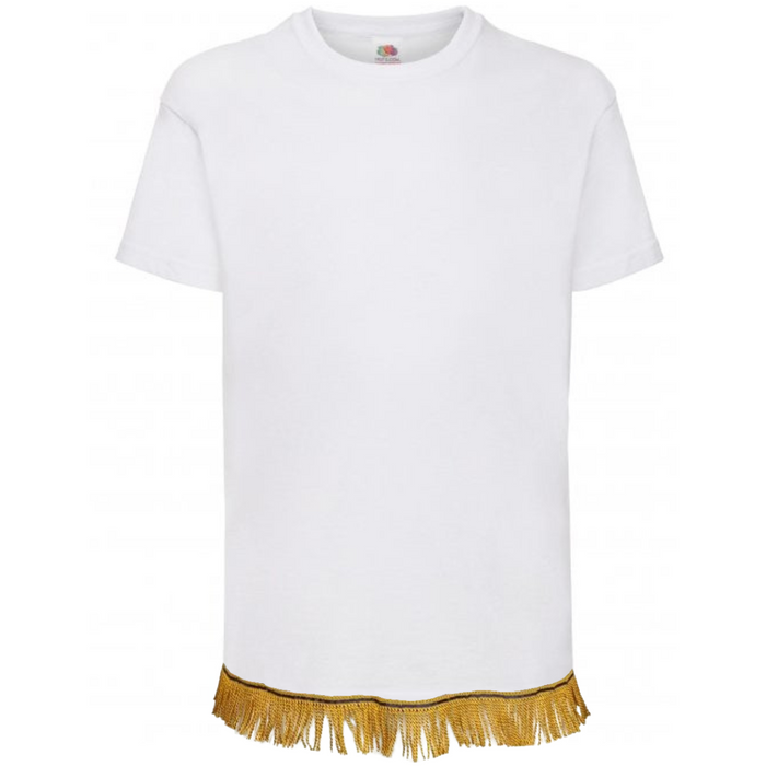 Children's Plain T-Shirt with Fringes