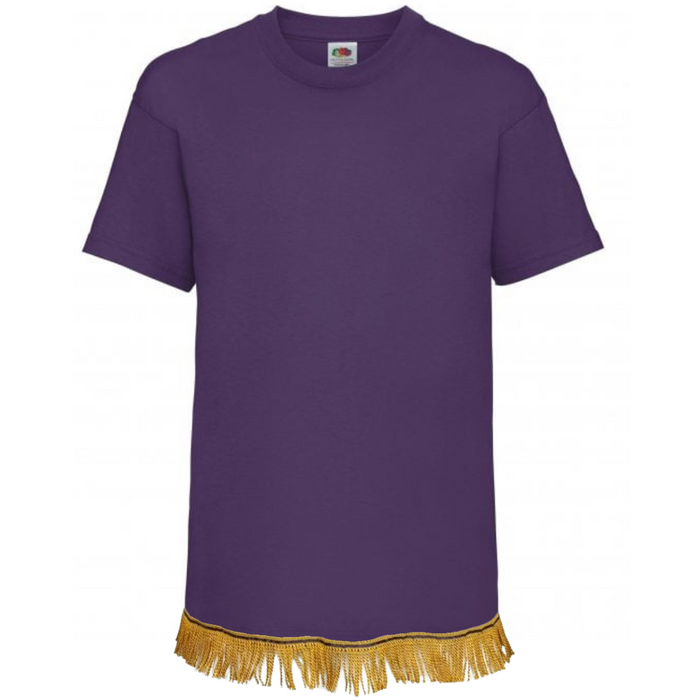 Children's Plain T-Shirt with Fringes