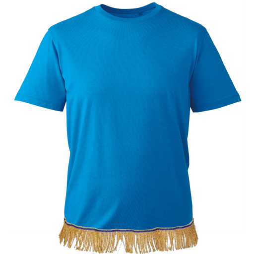 Men's Plain Organic Cotton Fringed T-Shirt - Free Worldwide Shipping- Sew Royal US