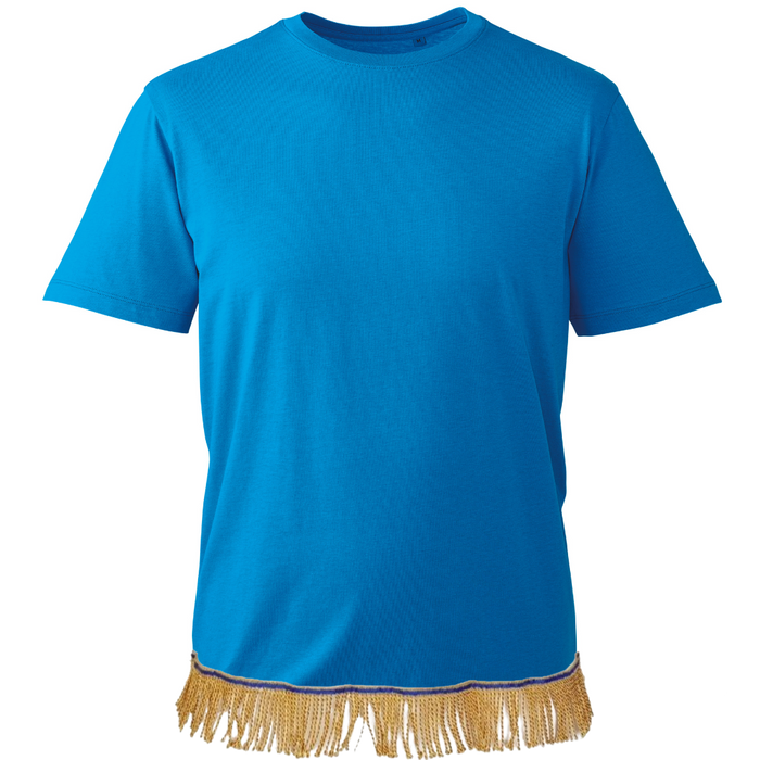 Men's Plain Organic Cotton Fringed T-Shirt - Free Worldwide Shipping- Sew Royal US