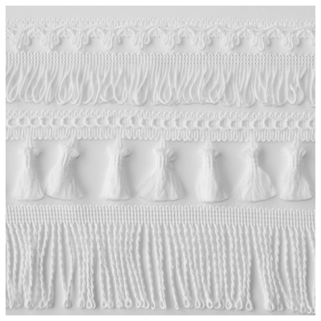 20m Assorted White Fringe Bundle - Free Worldwide Shipping- Sew Royal US